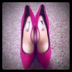 Women's Pink Suede High Heels